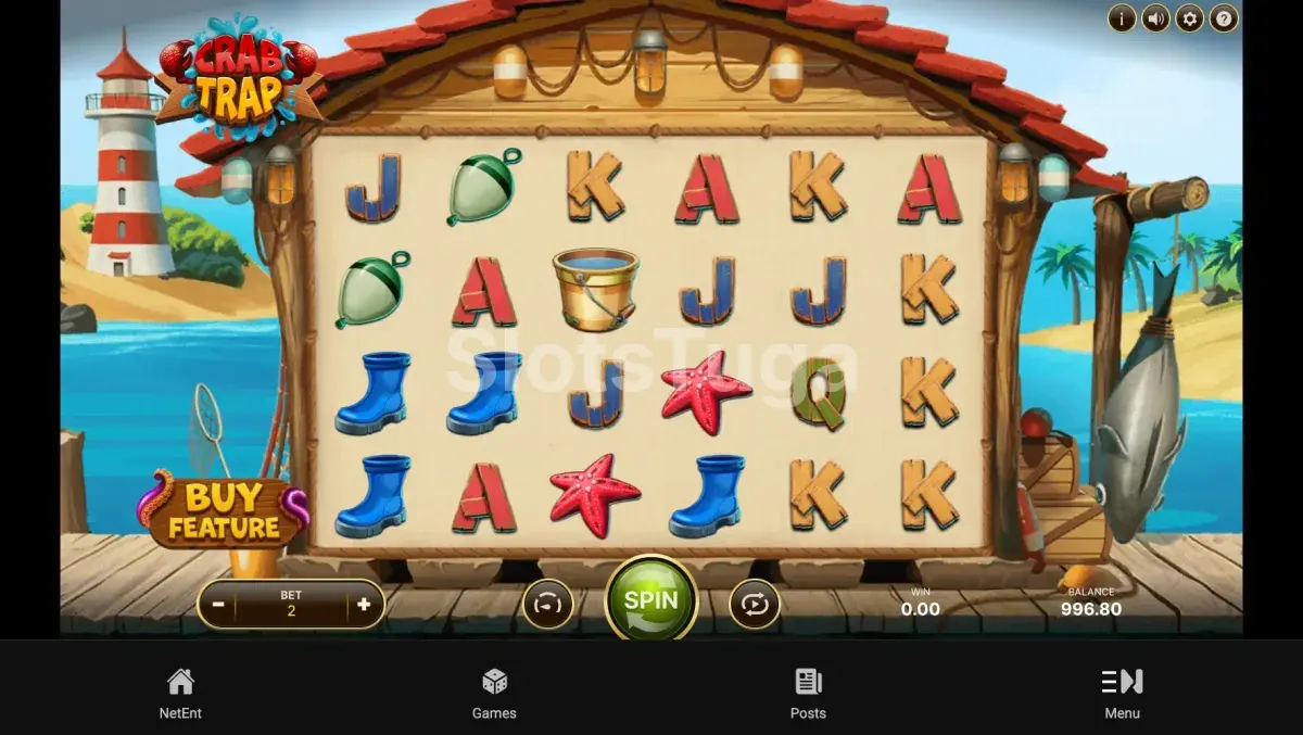 Jogo base da Crab Trap com rouleaux e armadilhas de caranguejo