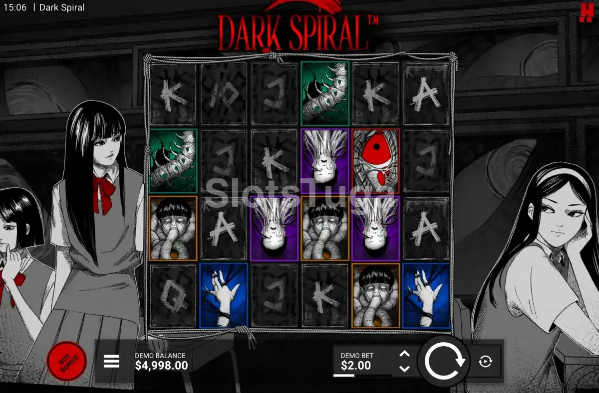Jogo base da Dark Spiral com os 6 rouleaux em ação