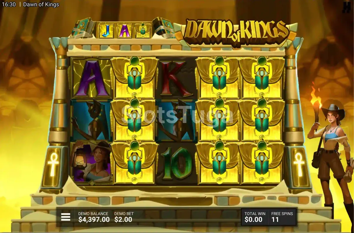 Modo de rodadas grátis da Dawn of Kings com multiplicadores ativados