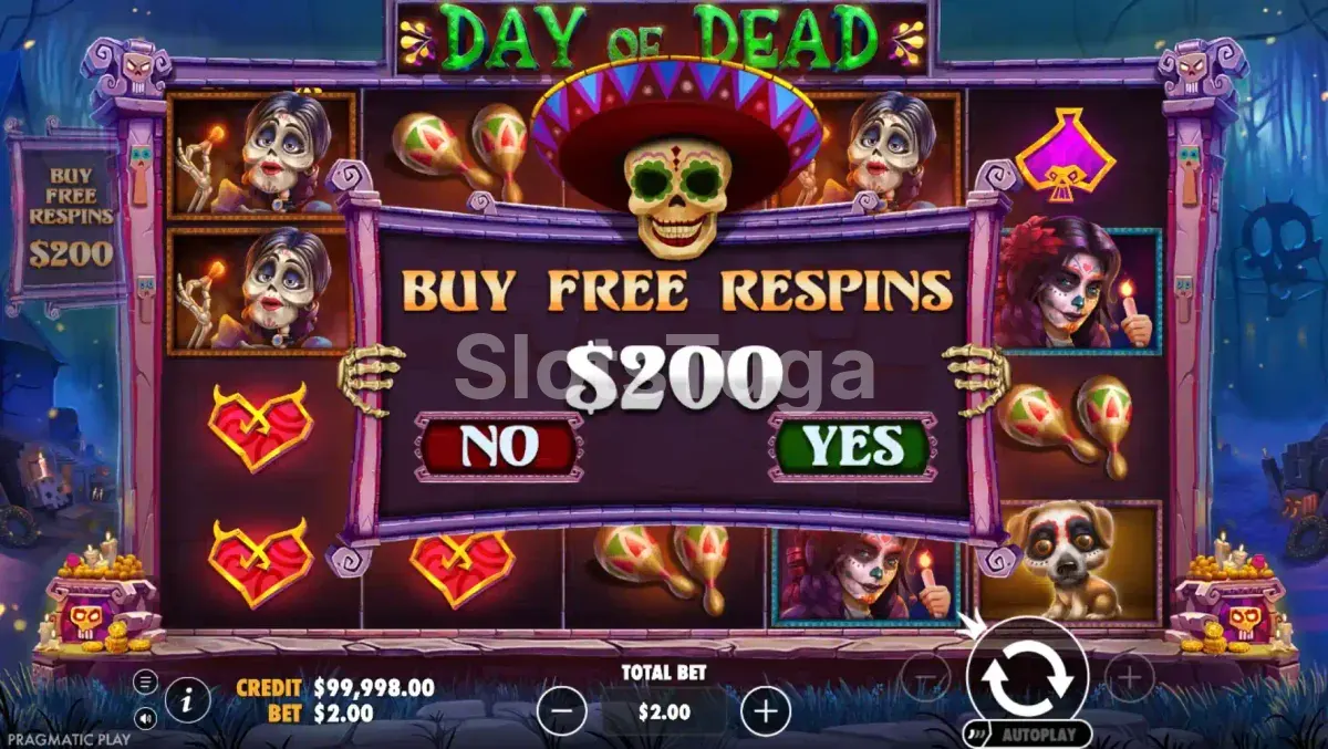 Tela de compra de bônus no Day of Dead