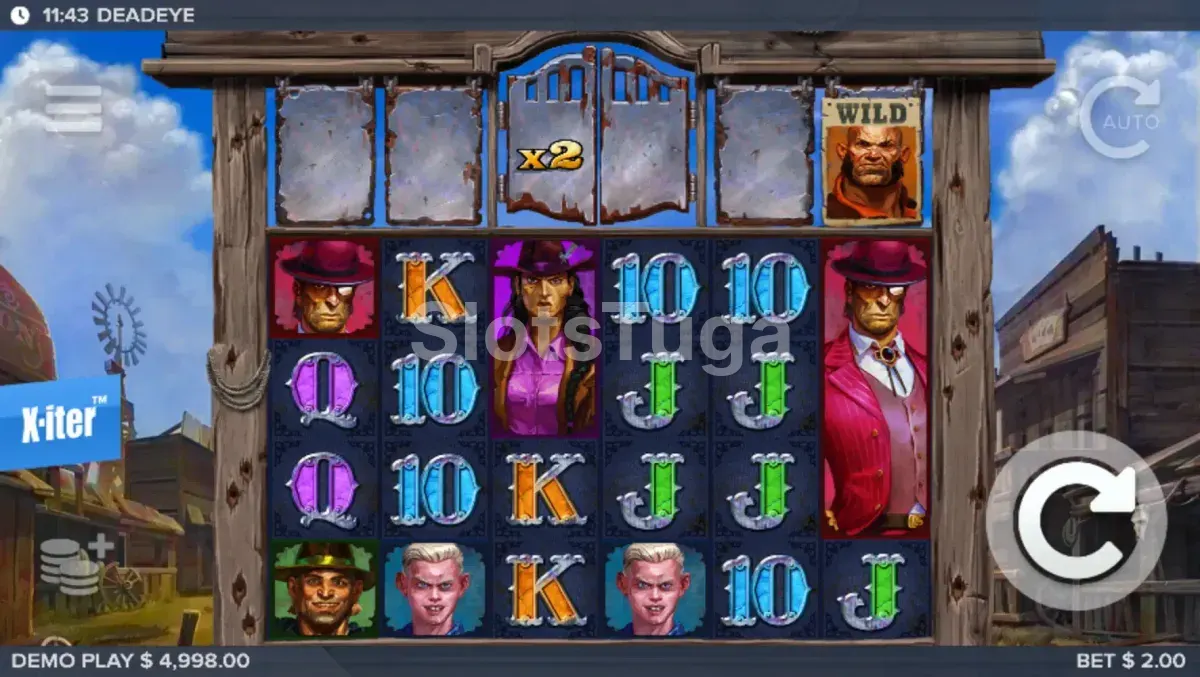 Jogo base da Deadeye com rolos ativos