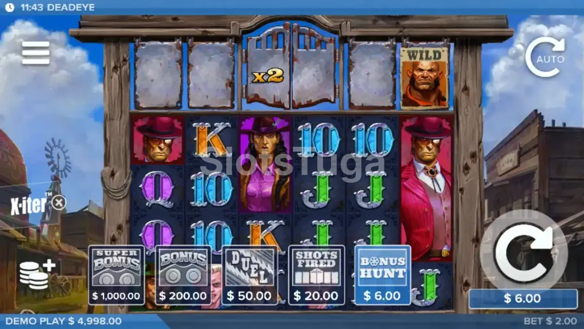 Opção de Bonus Buy disponível na Deadeye