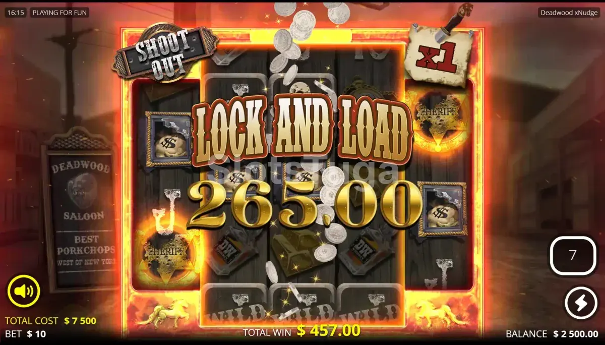 Grande vitória conquistada na slot Deadwood