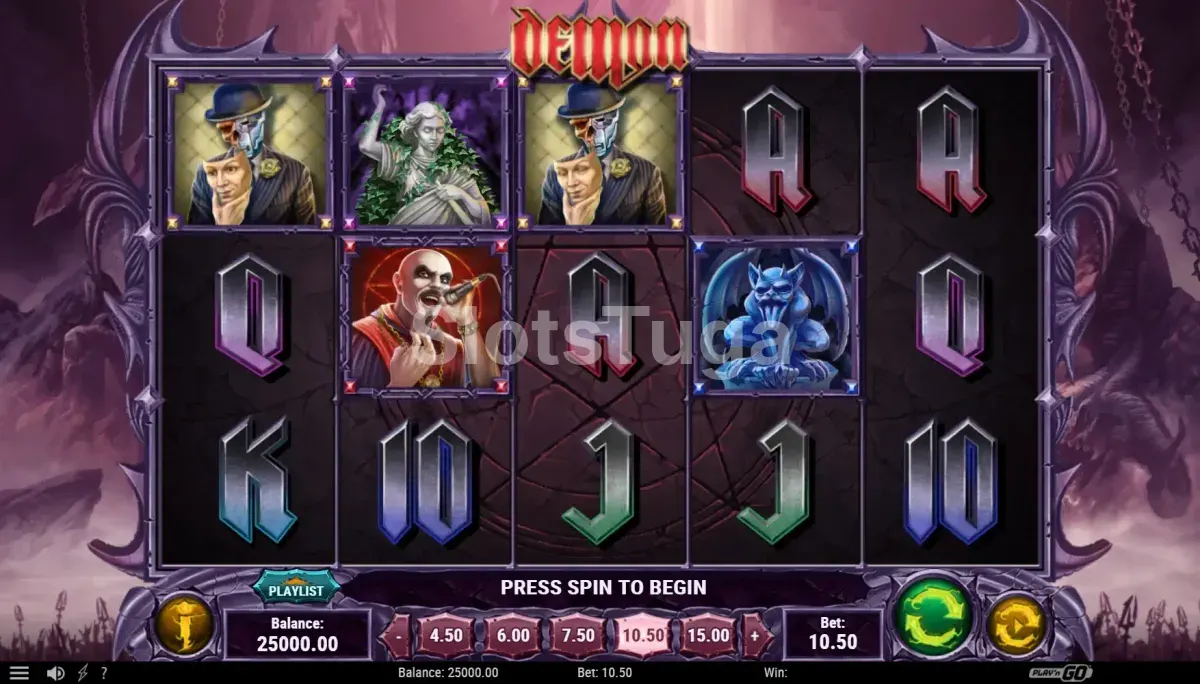 Jogo base da slot Demon da Play'n GO