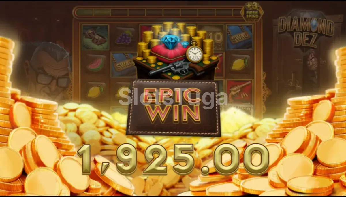 Tela de grande vitória no Diamond Dez com prêmio destacado na tela