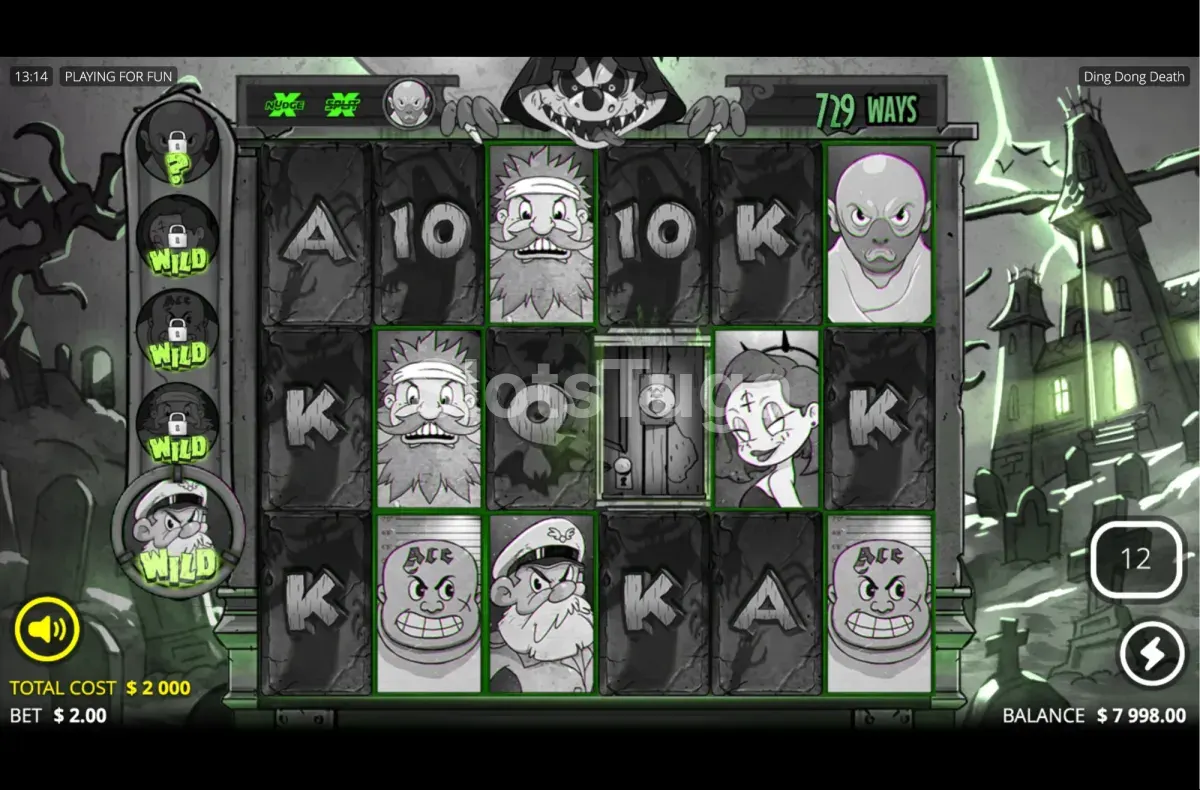 Rodadas grátis de Ding Dong Death com multiplicador global activo