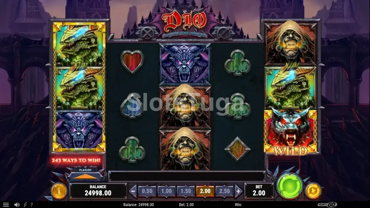 Gameplay da slot Dio Killing the Dragon em ação