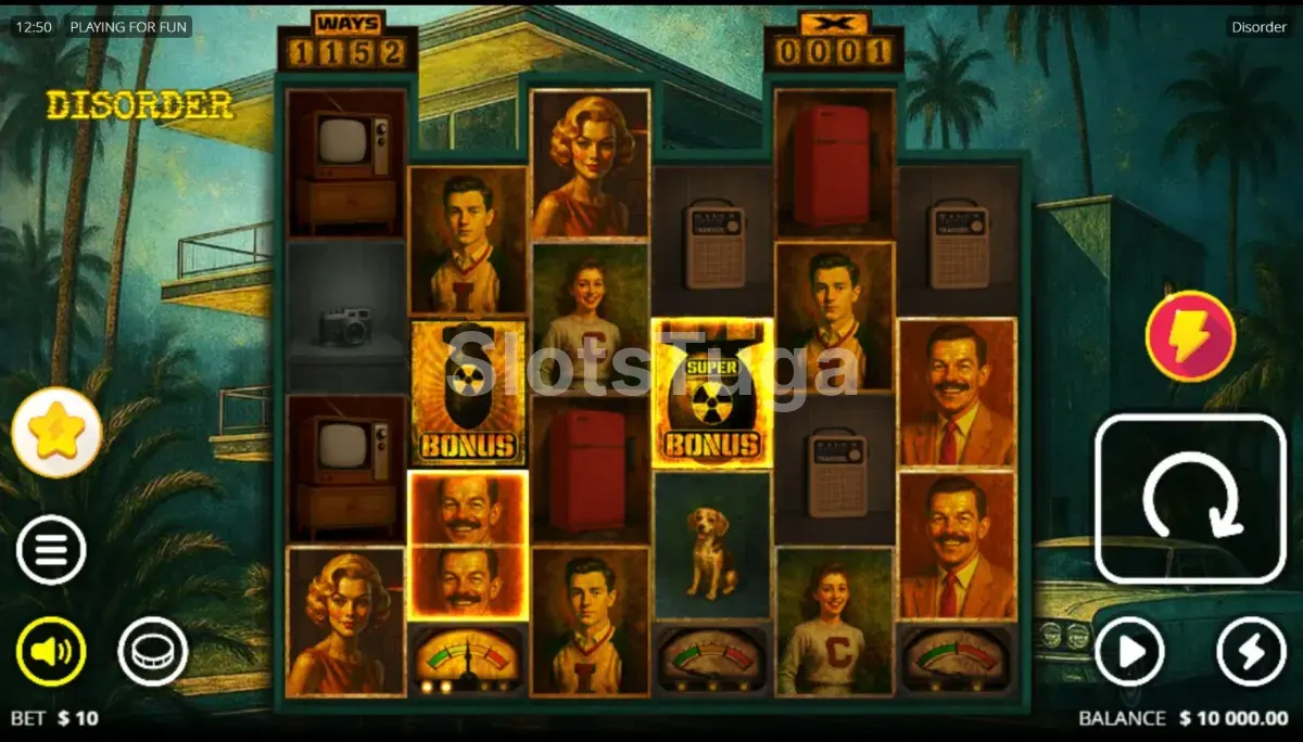 Tela inicial do jogo Disorder mostrando os rouleaux no base game