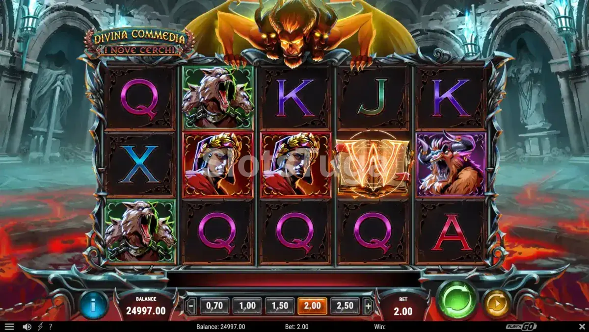 Segunda tela do jogo base da Divina Commedia I Nove Cerchi com mecânicas ativadas