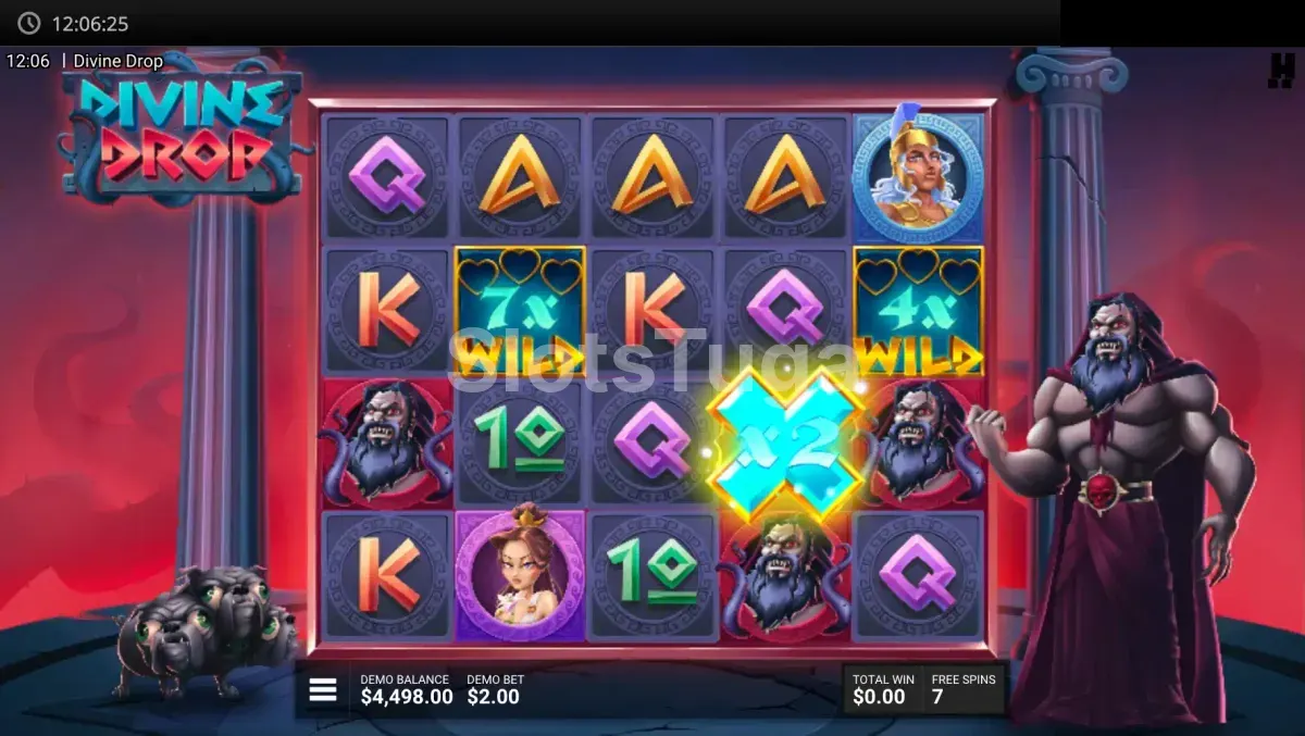Rodada bônus da Divine Drop com giros grátis no submundo de Hades