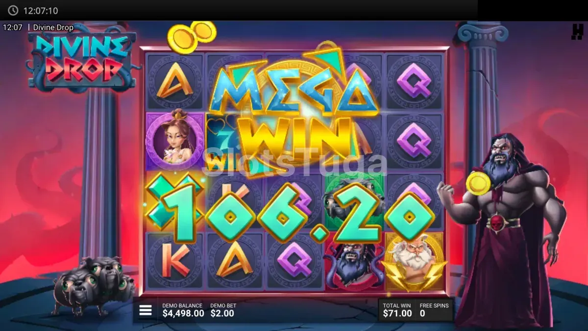 Grande vitória na Divine Drop com multiplicadores empilhados