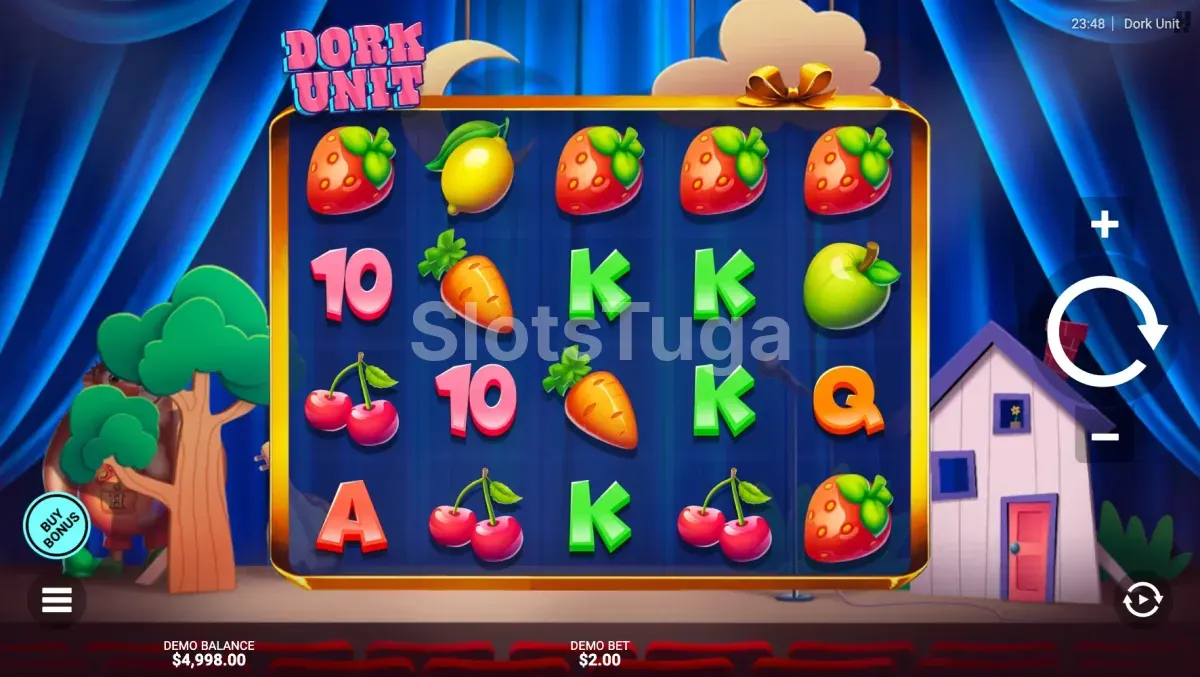 Jogo base da slot Dork Unit com os personagens malucos em ação