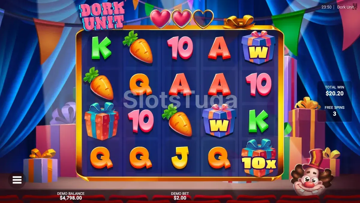 Rodada de Free Spins da Dork Unit com multiplicadores ativos
