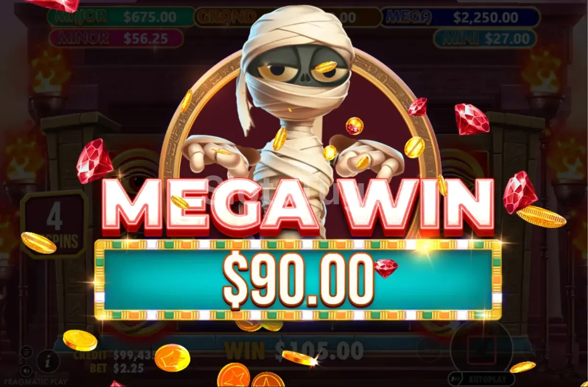 Grande ganho em Double Mummys Jewels 1000 após recolha com SUPER COLLECT