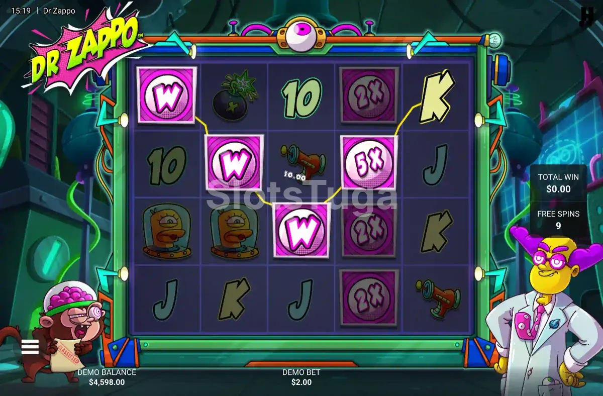 Modo de free spins em Dr Zappo