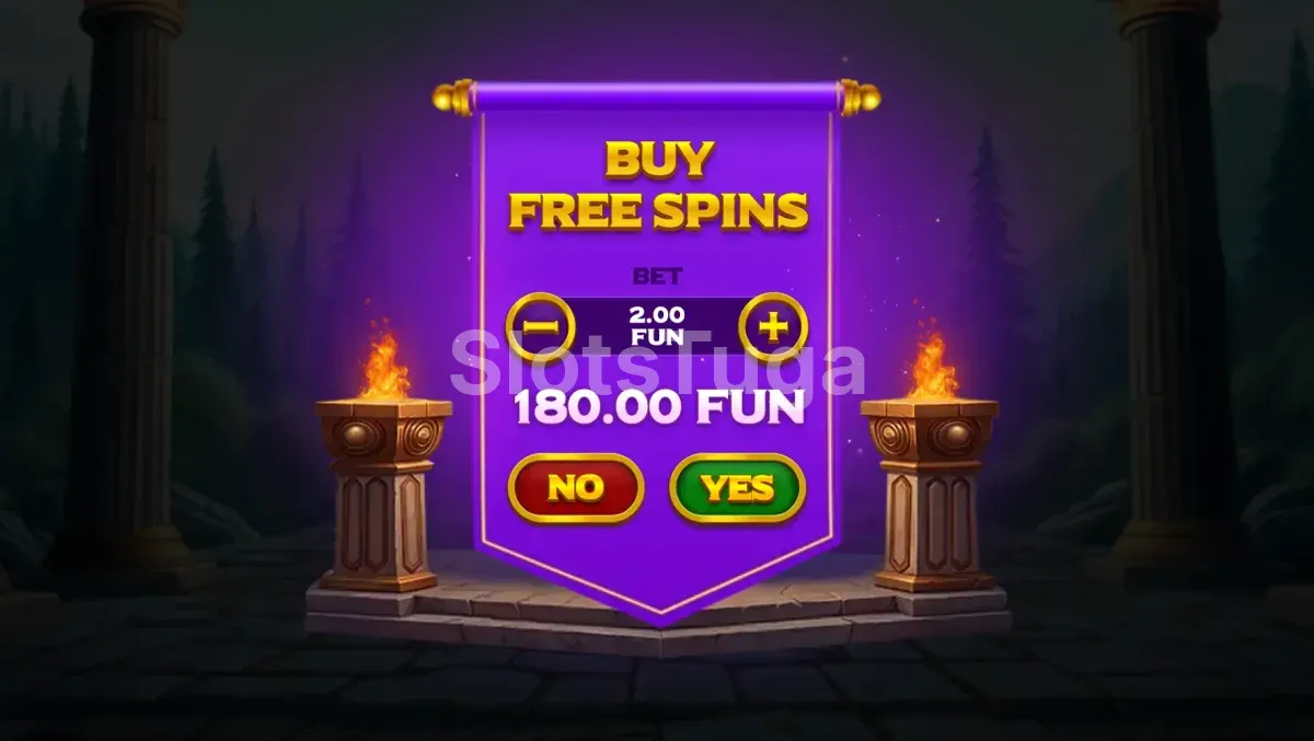 Tela de compra de bônus da Dragon Queen Megaways com as opções disponíveis