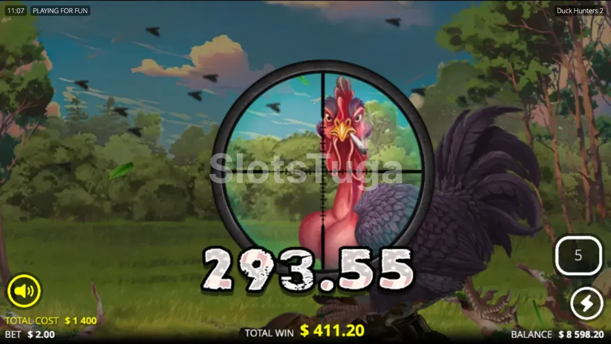 Grande vitória com multiplicador elevado em Duck Hunters 2