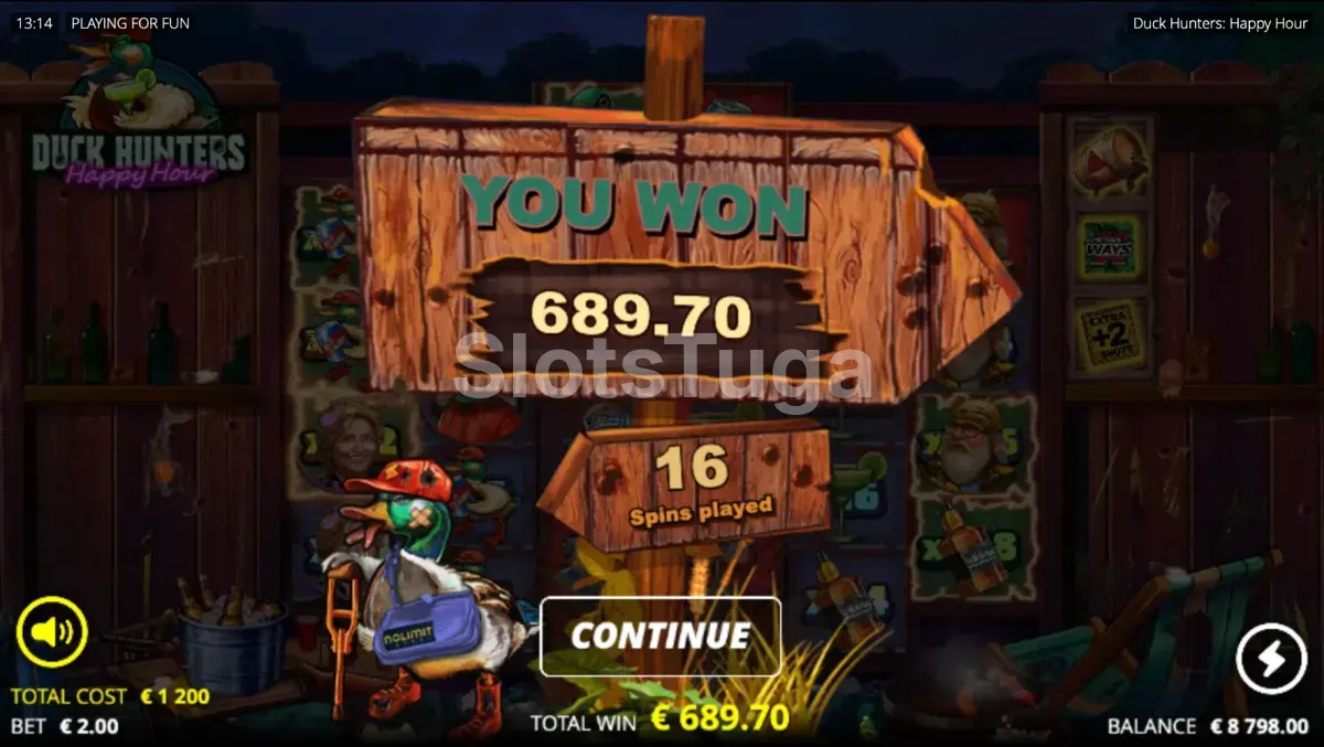 Big Win histórico no Duck Hunters Happy Hour com multiplicador gigante na tela
