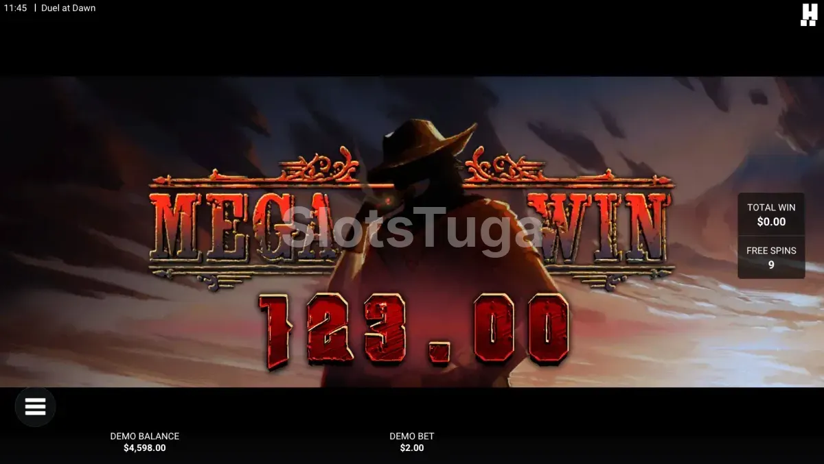 Grande vitória na slot Duel At Dawn com multiplicadores empilhados