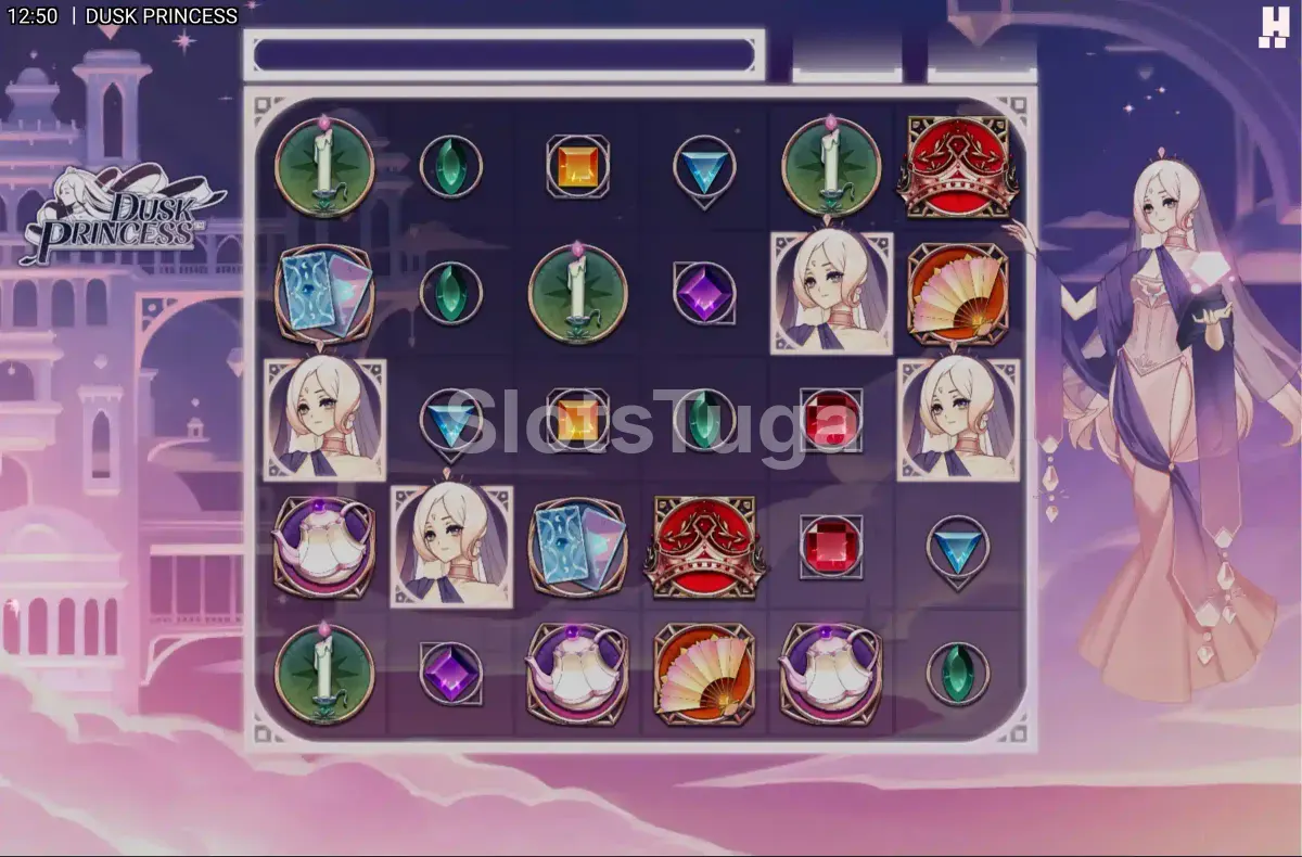 Rodadas grátis da Dusk Princess com multiplicadores ativos