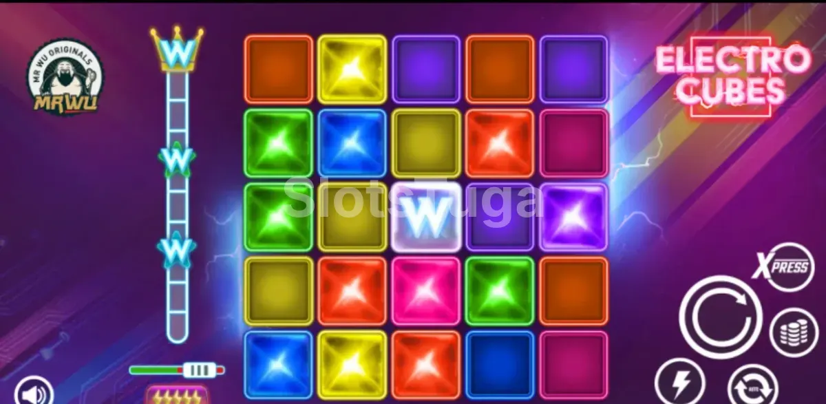 Jogo base do Electro Cubes com seus cubos elétricos em ação