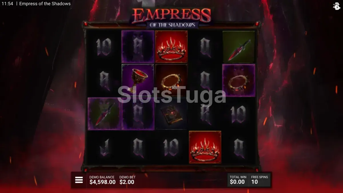 Modo de giros grátis ativado na Empress of the Shadows com multiplicadores