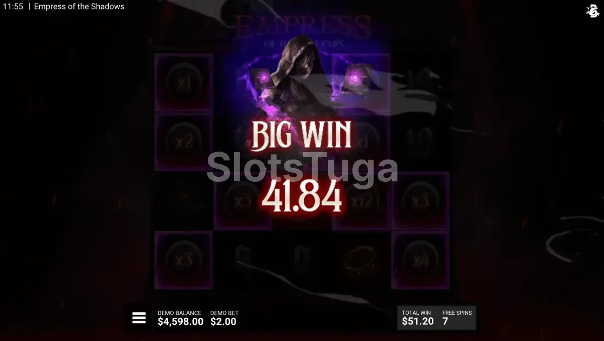 Grande vitória na Empress of the Shadows com multiplicador alto