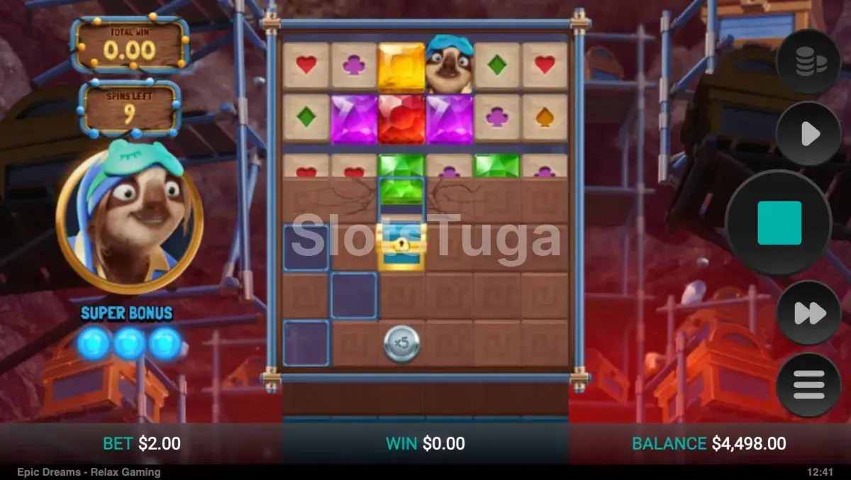 Rodadas grátis do Epic Dreams com blocos sendo destruídos