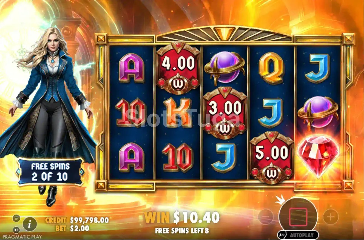 Rodadas grátis em andamento na Eternal Empress Freeze Time com multiplicadores ativos
