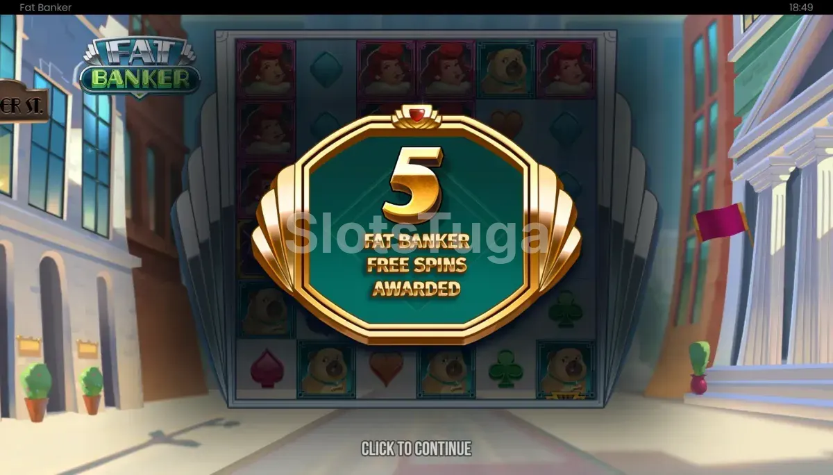 Rodadas grátis da slot Fat Banker em plena ação