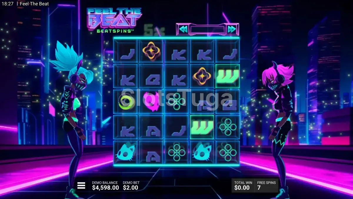 Rodadas grátis ativadas na slot Feel the Beat com multiplicadores em destaque