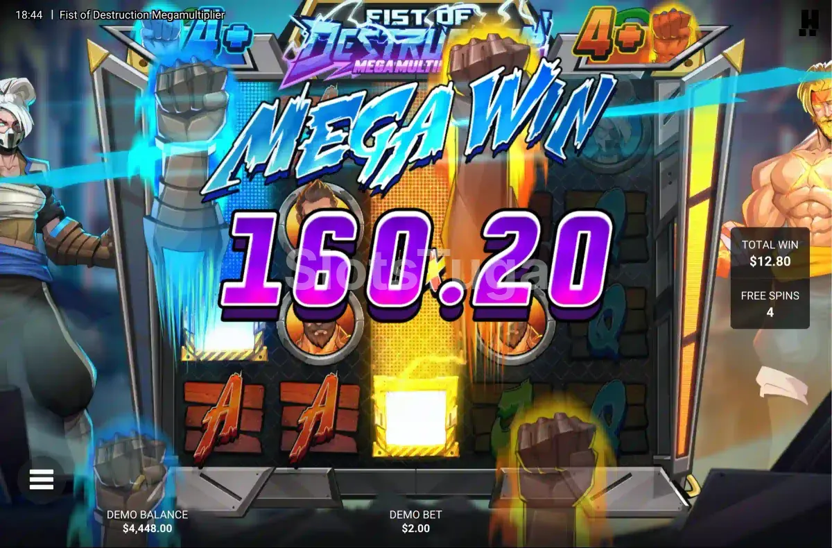 Ganho elevado na Fist of Destruction Megamultiplier