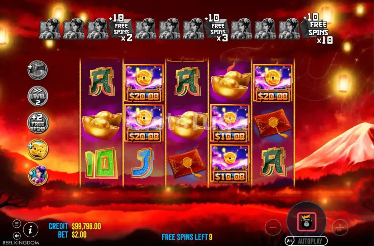 Rodadas grátis ativadas no Floating Dragon Year of the Snake com multiplicadores