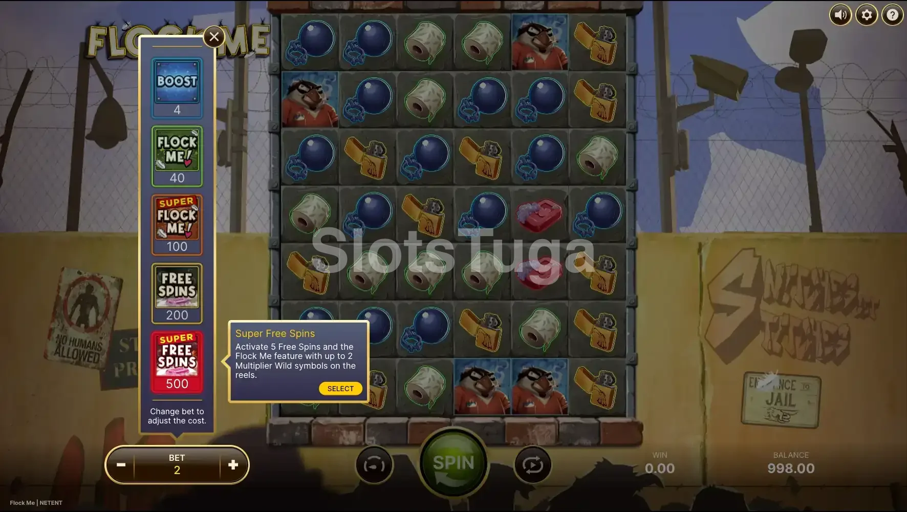 Menu de compra de bônus Elevate na Flock Me