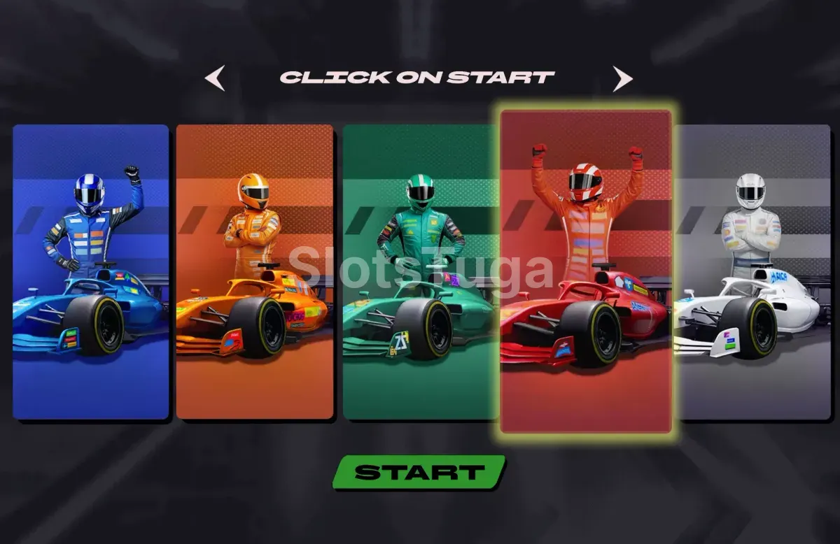 Ecrã de escolha do piloto no bónus de Formula x10000