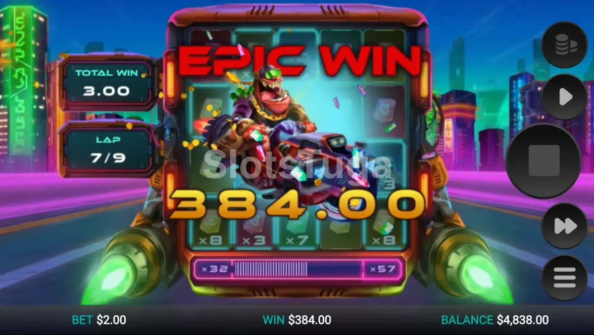 Grande vitória na Galactic Racers Dream Drop com jackpot Dream Drop ativado