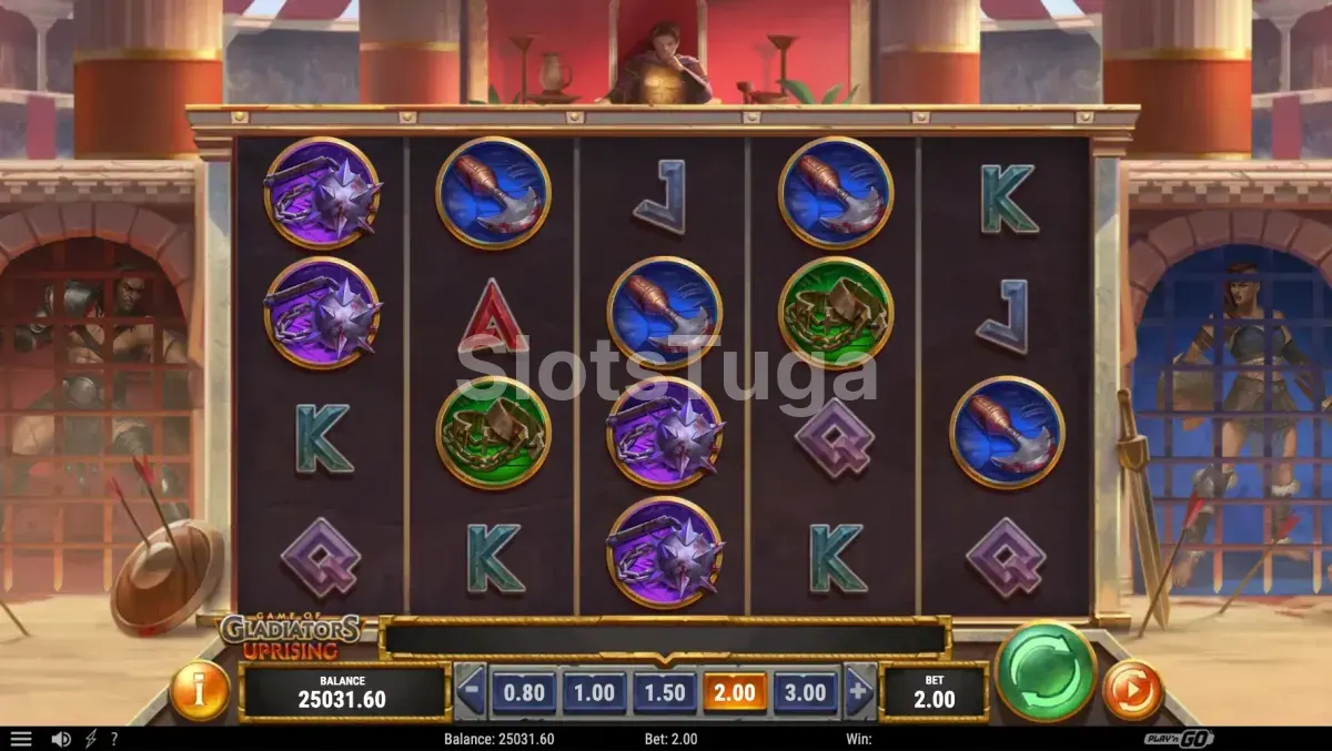 Modo de giros grátis Champions of the Arena no Game of Gladiators Uprising