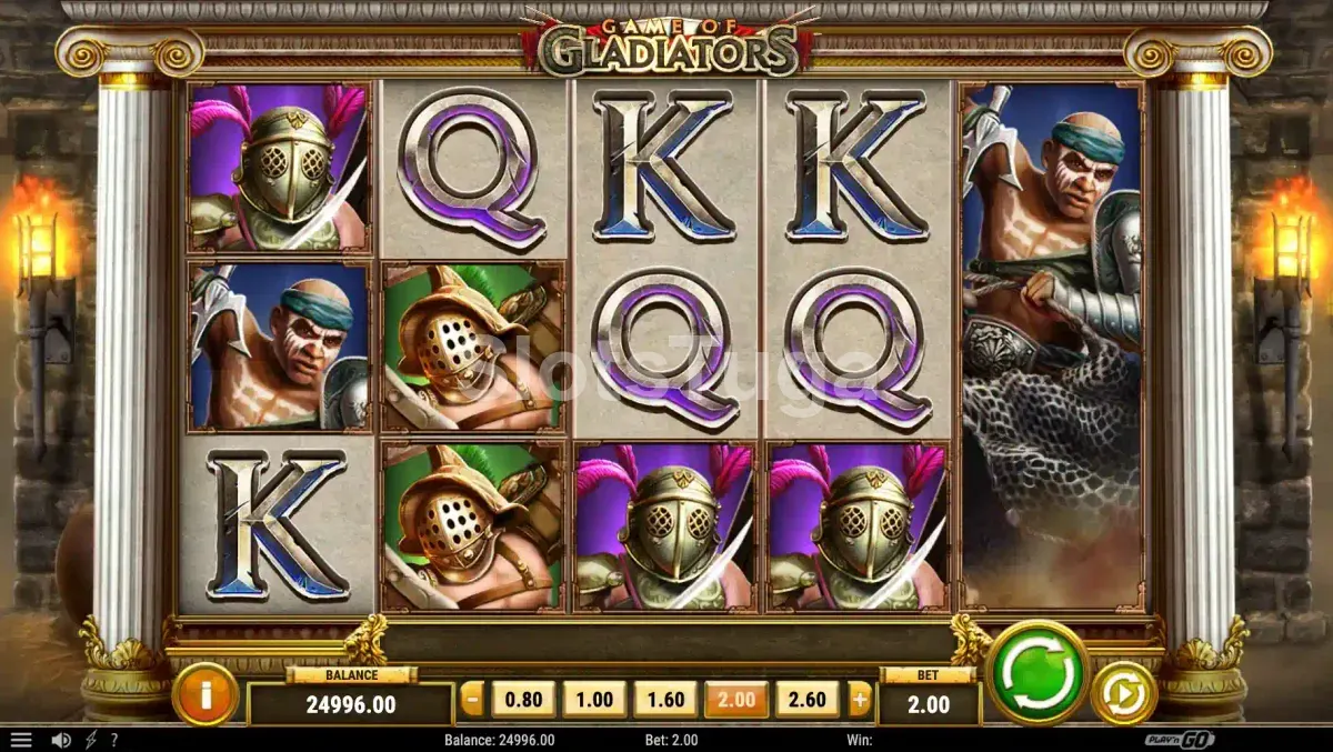 Rodada especial em andamento no Game of Gladiators com wilds ativos