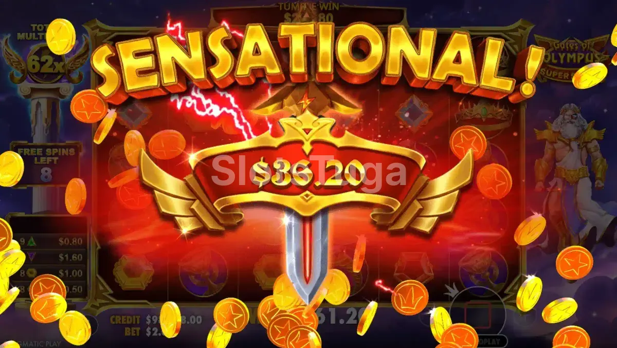 Big win na Gates of Olympus Super Scatter com multiplicadores gigantescos