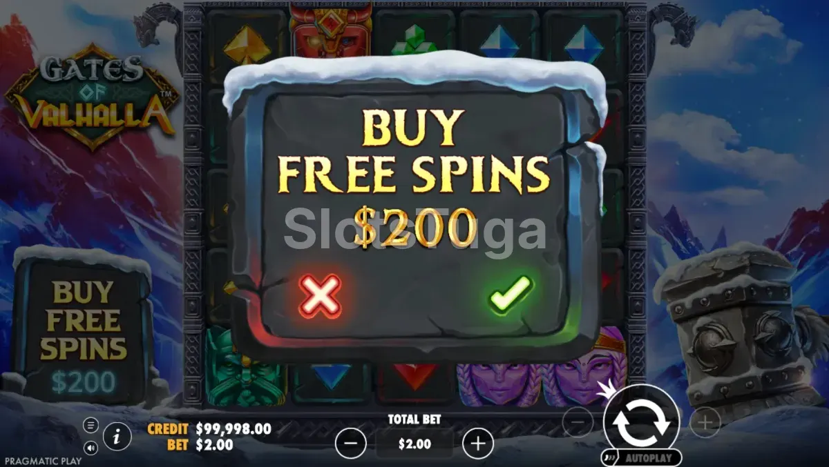 Opção de compra de bônus no Gates of Valhalla da Pragmatic Play