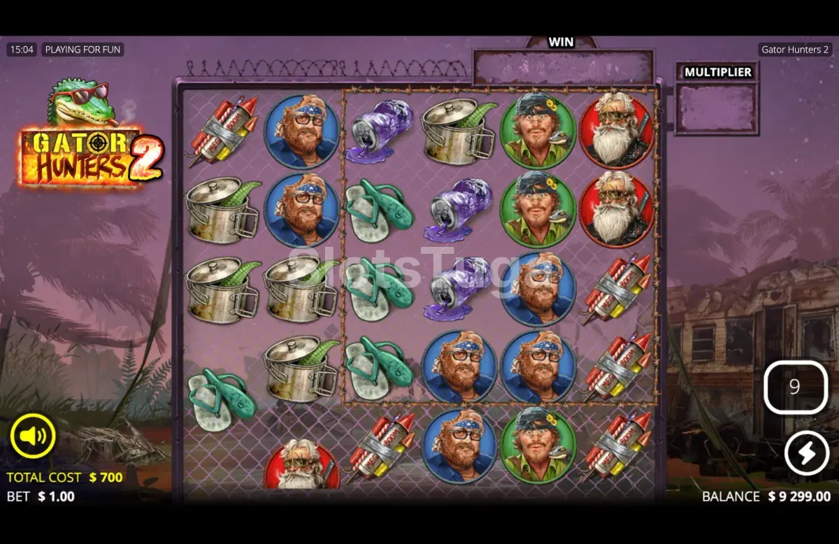 Ronda de rodadas grátis de Gator Hunters 2 com multiplicador persistente