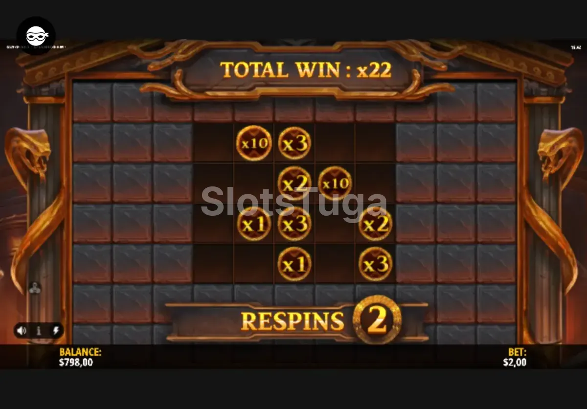 Rodadas grátis e recurso Hold & Win em ação no Gaze of Gold Mega Hold & Win