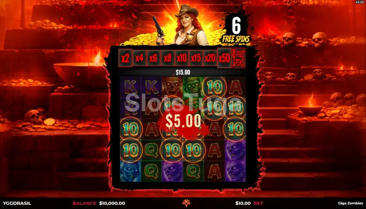 Rodadas grátis da Giga Zombies com Gigablox garantido em cada spin