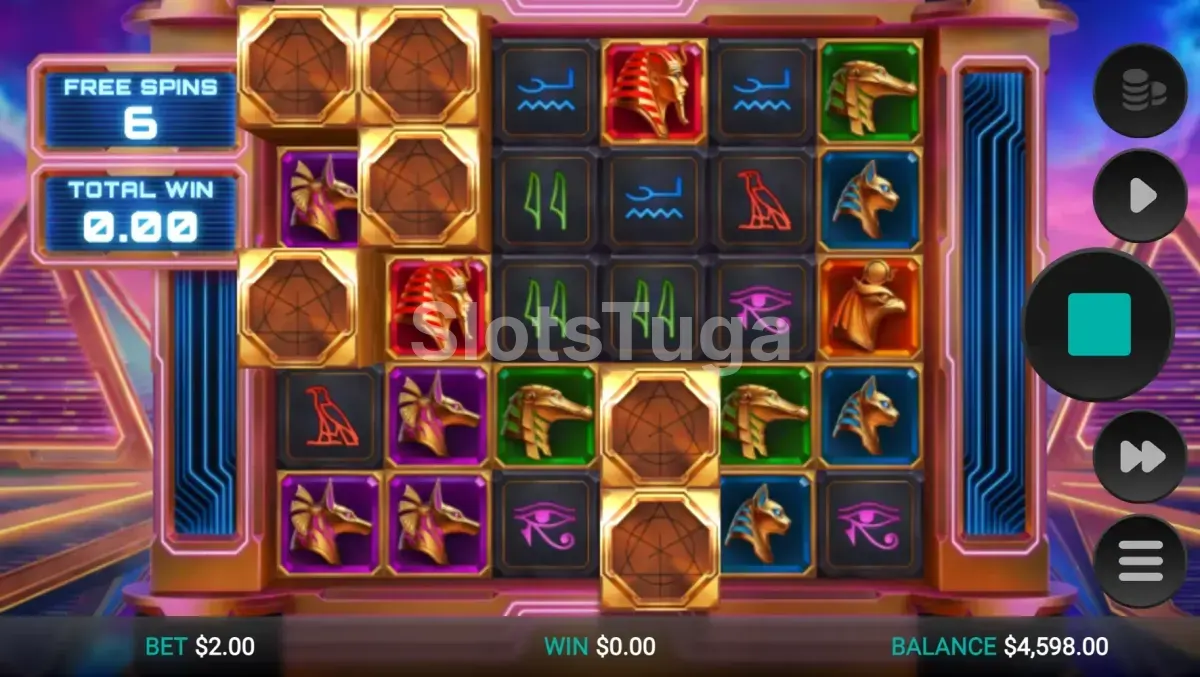 Rodada de giros grátis ativada na slot Glyph of Gods