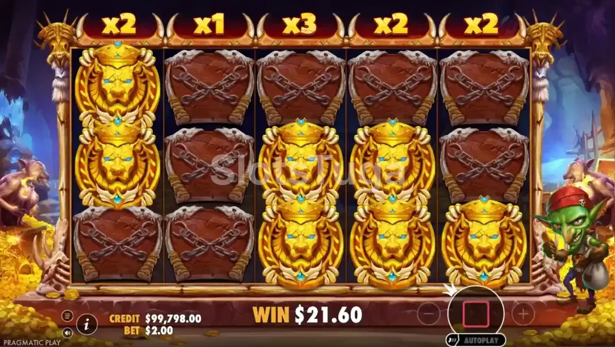 Feature de Money Respin ativa no Goblin Heist Powernudge com multiplicadores nos rolos