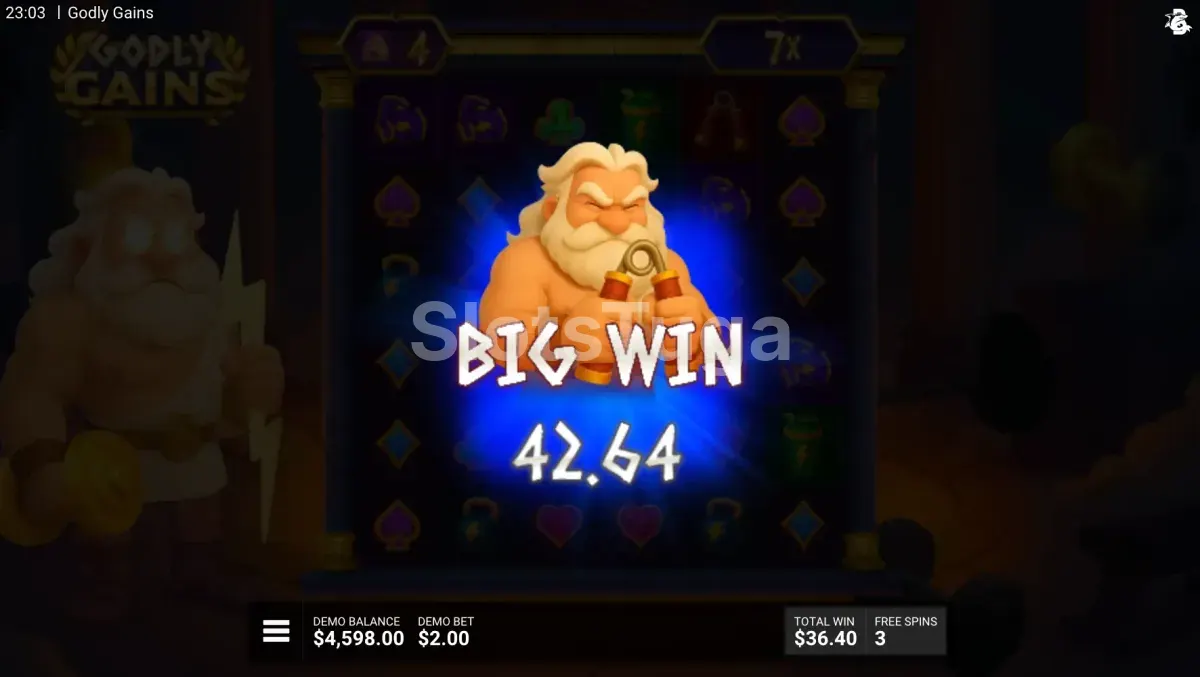 Big win conquistado na slot Godly Gains