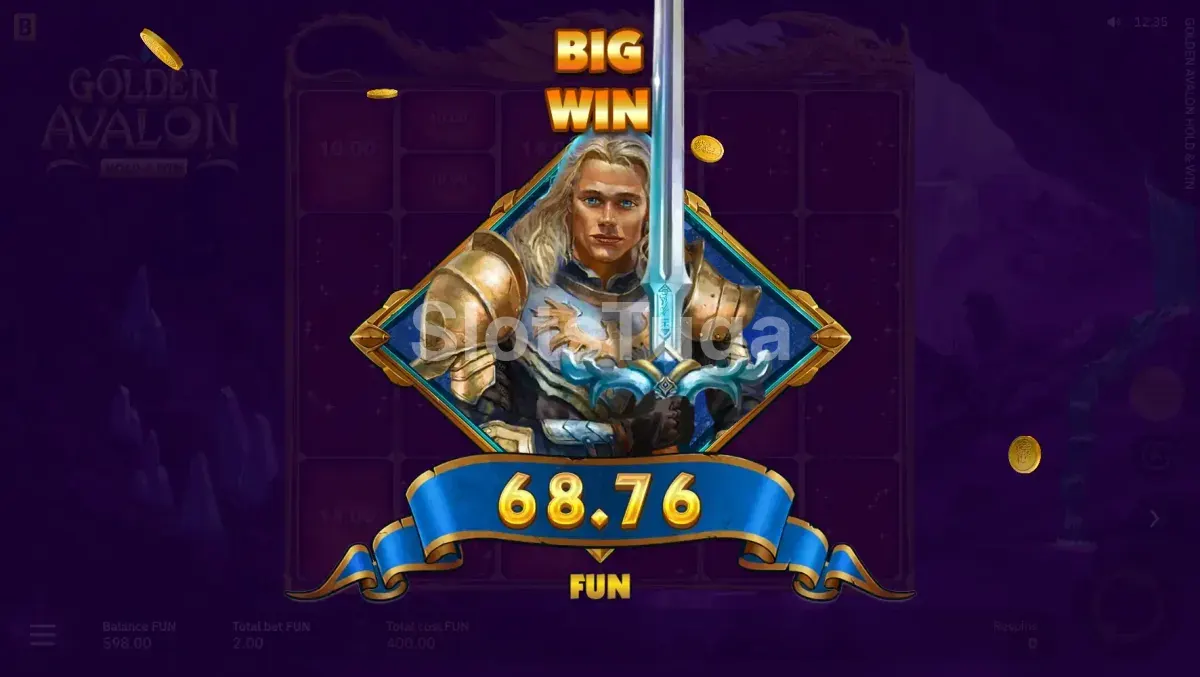 Vitória expressiva no Golden Avalon Hold & Win com acumulação de prêmios na tela