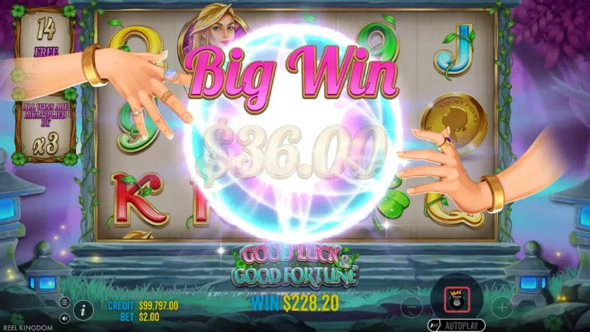 Grande vitória conquistada na slot Good Luck & Good Fortune