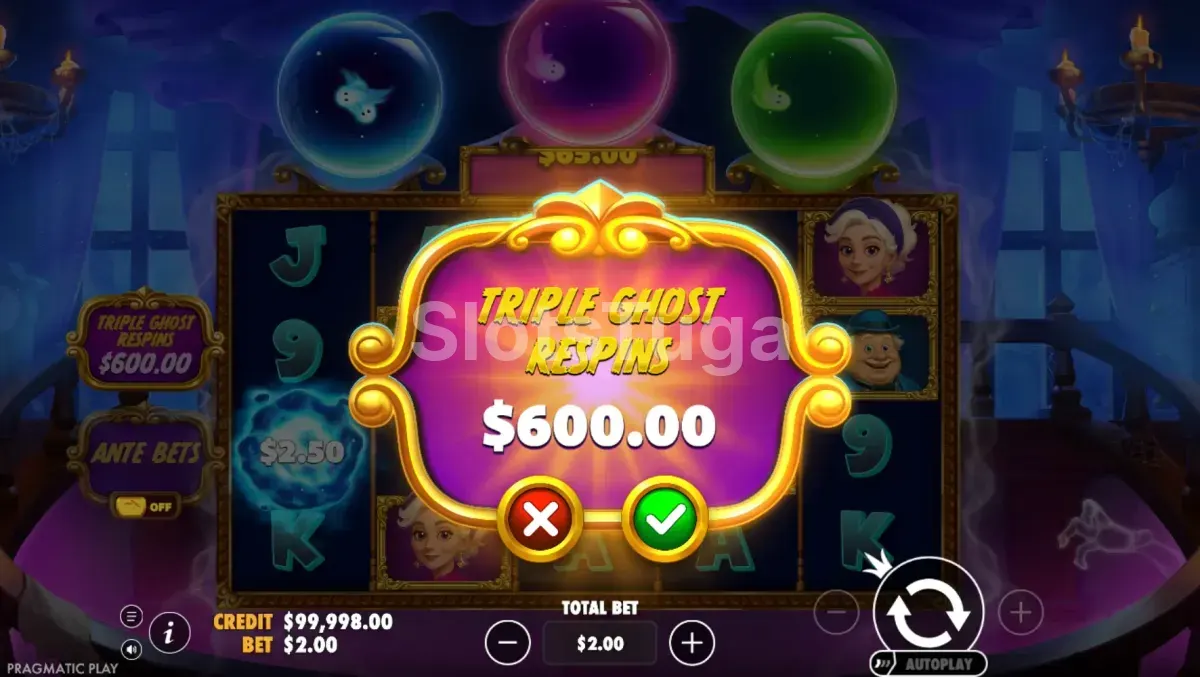 Opção de Bonus Buy disponível em Great Ghosts!