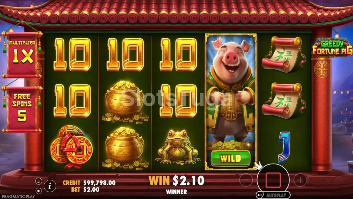 Rodadas gratuitas ativadas no Greedy Fortune Pig com multiplicadores